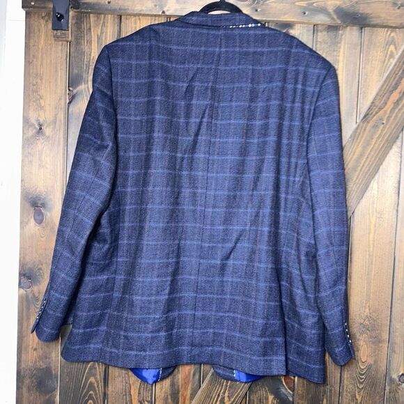 HAINES & BONNER OF LONDON Men’s Wool Checkered Blazer - Picture 2 of 7